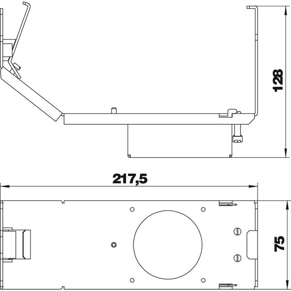 GT3 CEE Mounting box for CEE16 and CEE32 218x75x128 image 2