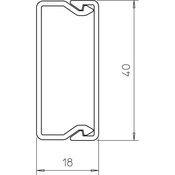 WDK15040SRW Wall trunking system with adhesive film 15x40x2000 image 2