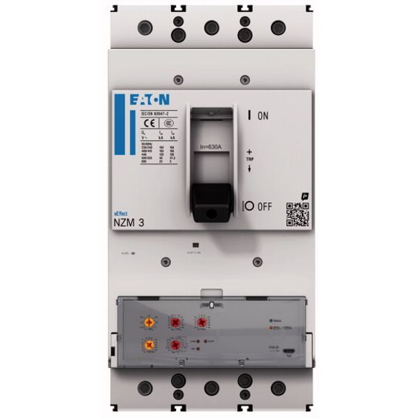 NZM3 PXR20 circuit breaker, 630A, 4p, screw terminal image 1