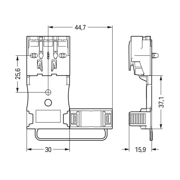 Strain relief plate for 294 Series for single strands white image 5