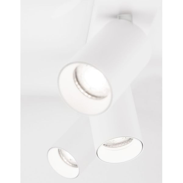 Sandy White Aluminium   LED GU10 3x10 Watt 220-240 Volt   IP20 Bulb Excluded   L: 55 W: 6 H: 12.7 cm Rotating & Adjustable image 1