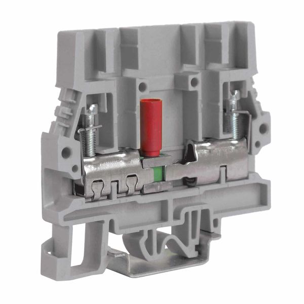 Screw disconnector terminal block 6mm2 for test-circuit, grey color image 1