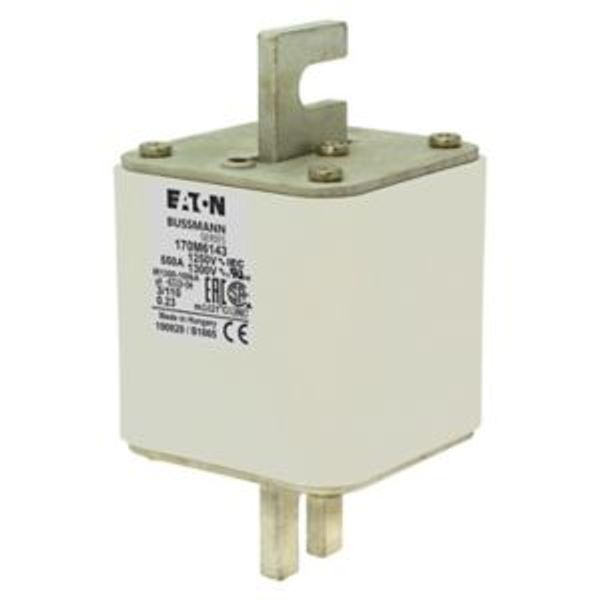 Fuse-link, high speed, 2200 A, AC 550 V, size 3, 91 x 76 x 52 mm, aR, IEC, single indicator image 10