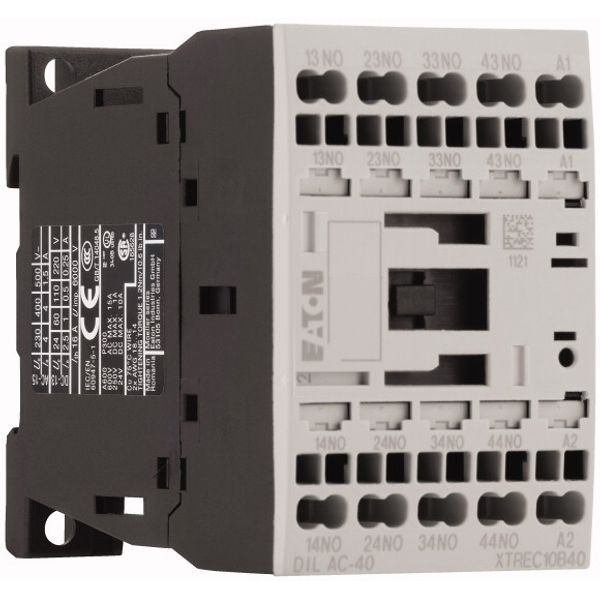 Contactor relay, 24 V 50/60 Hz, 4 N/O, Spring-loaded terminals, AC operation image 4