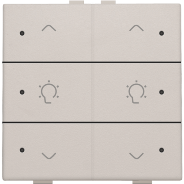 Double dimming control with LED for Niko Home Control, light grey image 2