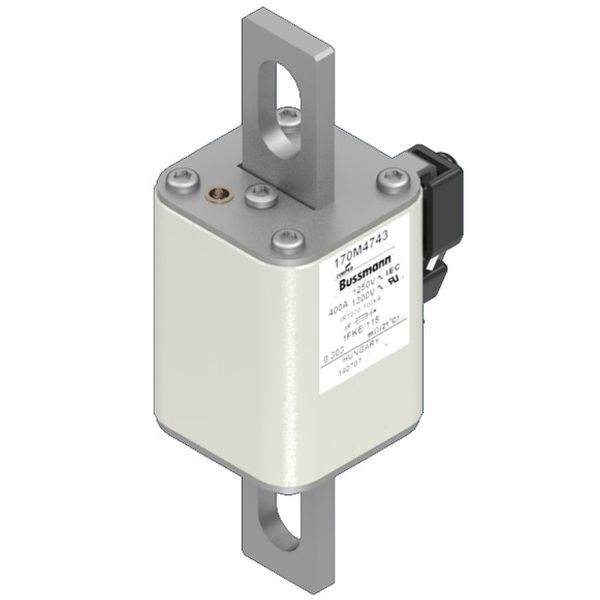 Fuse-link, high speed, 400 A, AC 1250 V, size 1, 53 x 69 x 160 mm, aR, IEC, UL, single indicator image 4