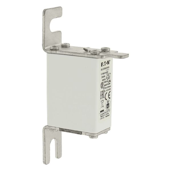 Fuse-link, high speed, 200 A, AC 690 V, DIN 000, aR, DIN, IEC, single indicator, live gripping lugs image 20