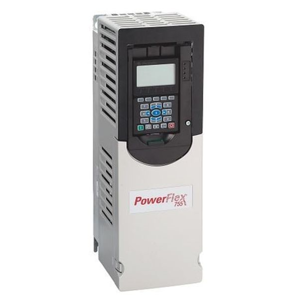 Allen-Bradley 20F11ND5P0AA0NNNNN PowerFlex 753 AC Drive, with Embedded I/O, Air Cooled, AC Input with DC Terminals, Open Type, 5 Amps, (Fr1 3HP ND, 2HP HD/Fr2 3HP ND, 3HP HD), 480 VAC, 3 PH, Frame 2, Filtered, CM Jumper Removed, DB Transistor image 1