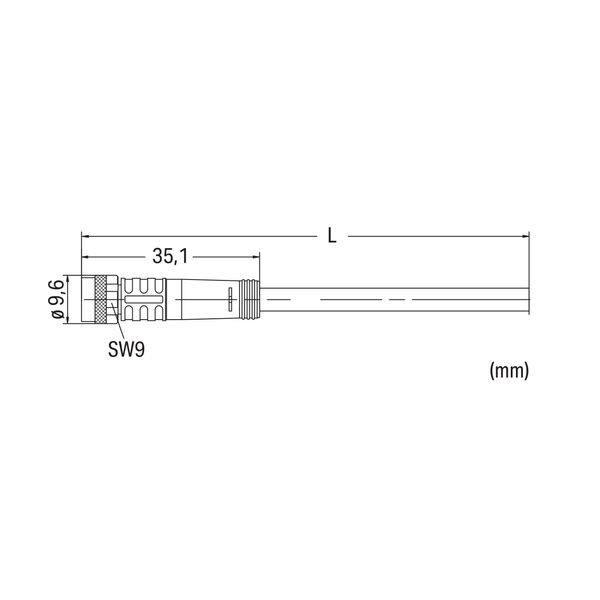 Sensor/Actuator cable M8 socket straight 3-pole image 5
