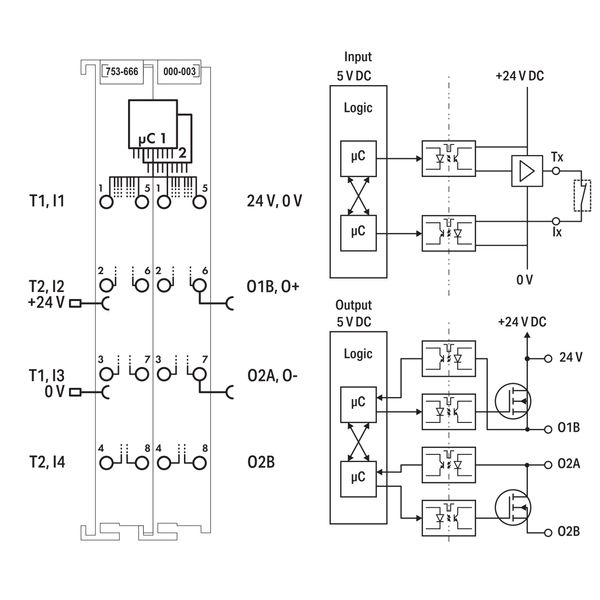 Fail-safe 4/2 channel digital input/output 24 VDC 10 A yellow image 5