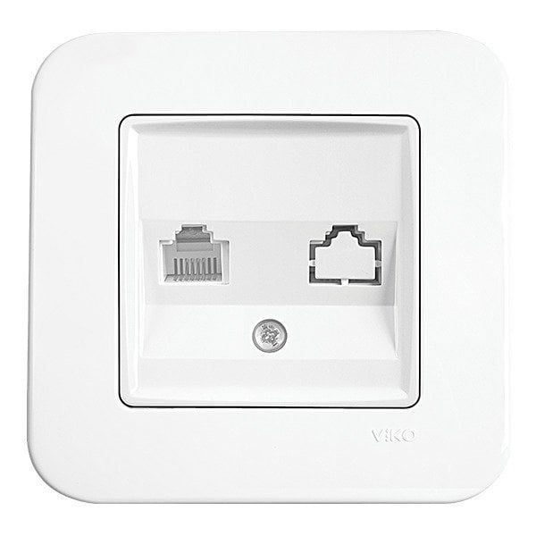 Linnera-Rollina One Gang Data Socket (CAT6) White image 1