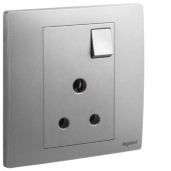 281132DS Mallia Senses 1 gang BS switched socket outlet - 5A image 1