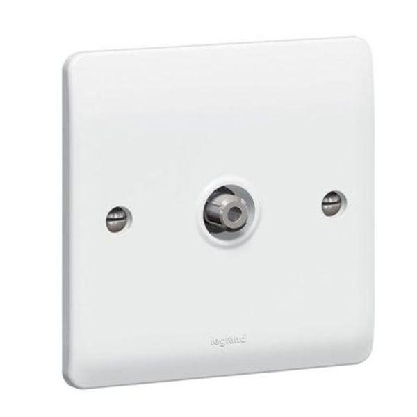 SAT socket Synergy - single - ''F'' type - white image 1