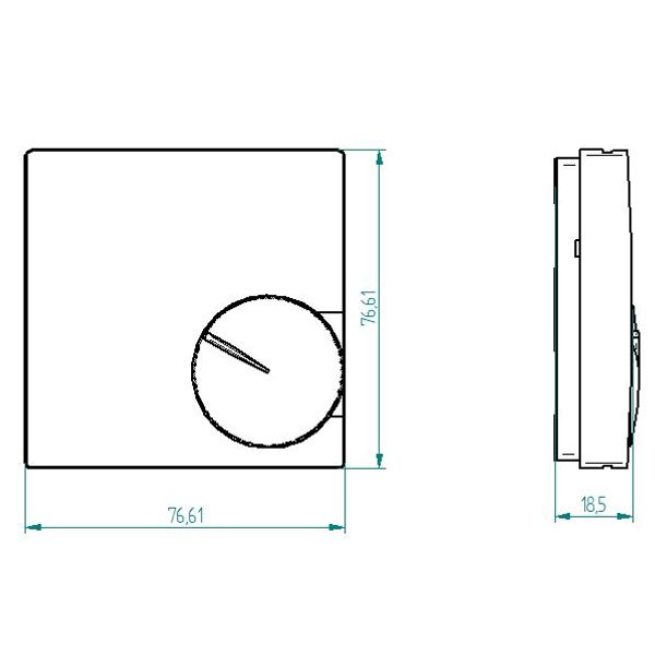 Active white room controller extra flat, 5-30C, AC 230V, 1 NC contact, 5 A, with TA approx.5K, RAL 9016 image 3