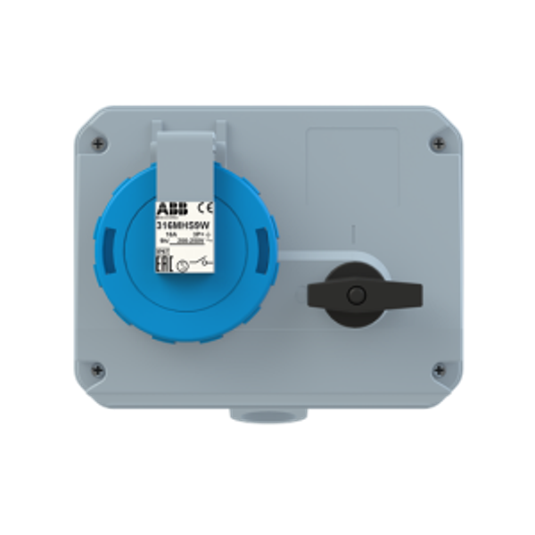 316MHS9W Industrial Switched Interlocked Socket Outlet image 3