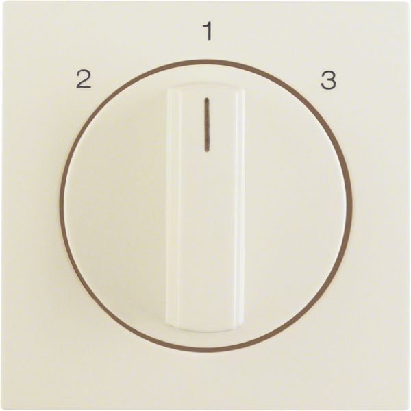 Centre plate rotary knob 3-step switch, Berker S.1 white glossy image 1