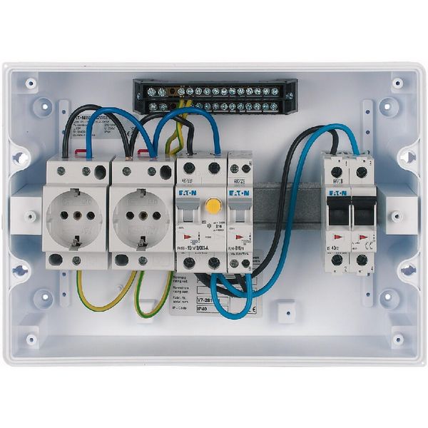 PV DBO 1-phase, 1x RCBO 1x MCB 1x HS 2x socket image 10