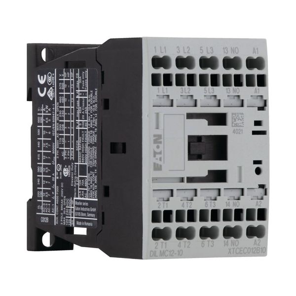 Contactor, 3 pole, 380 V 400 V 5.5 kW, 1 N/O, 24 V DC, DC operation, Spring-loaded terminals image 9