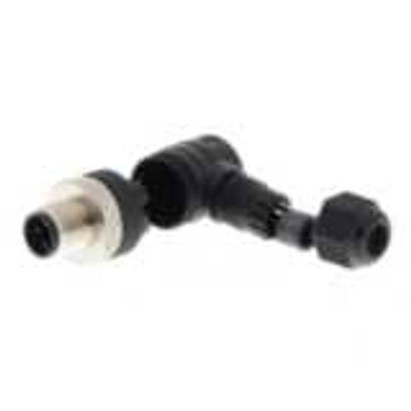 Field assembly connector, M12 right-angle plug (male), 4-poles, screw image 2