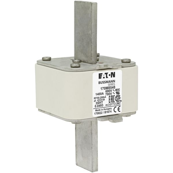 Fuse-link, high speed, 1400 A, AC 690 V, size 3, 76 x 76 x 150 mm, aR, IEC, single indicator image 20