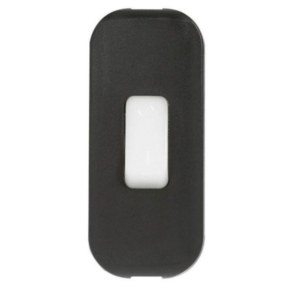 Rocker switch for lamp - illuminated - bipolar - blister pack - black image 1