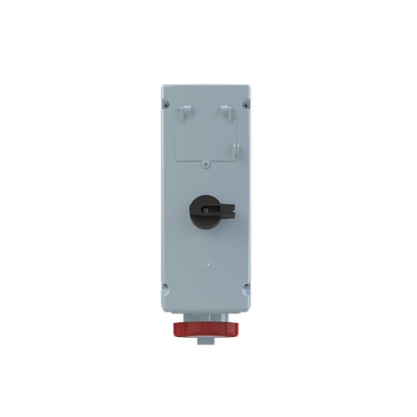 Switched interlocked socket-outlet with RCD, 6h, 30mA, 32A, IP67, 3P+E image 1