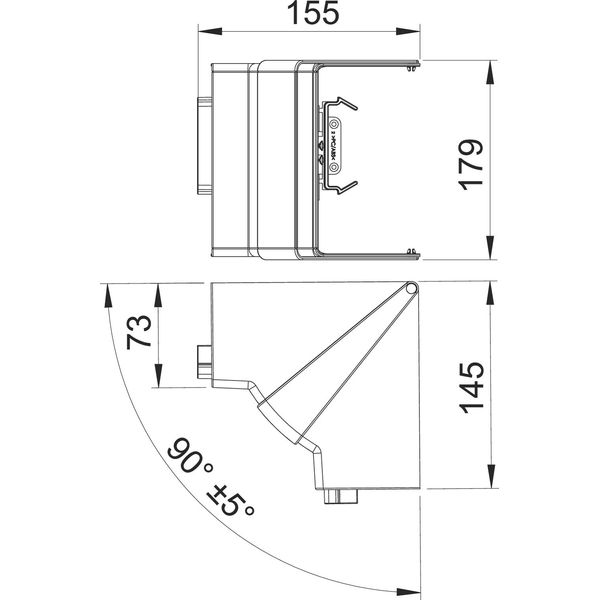 GK-IH70170CW Internal corner variable 70x170mm image 2