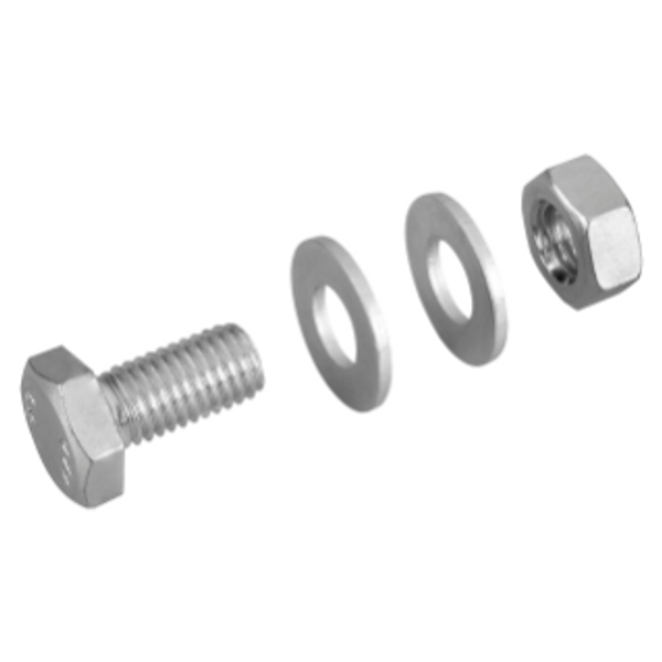 BOLT FOR CSU SUPPORT + NUT + 2 WASHER - HM 10X80 - FINISHING: GEOMET image 1