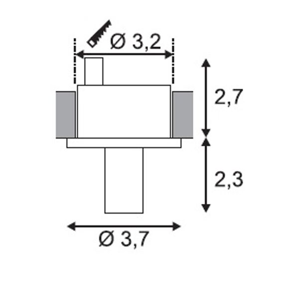 LED LIGHTPOINT, round, matt white, 1W LED, 3000K image 2