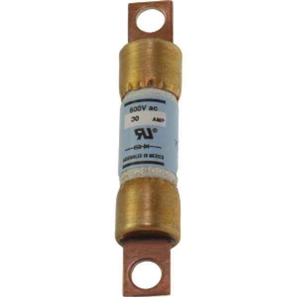 Eaton Bussmann series Tron KAC high speed fuse, 600V, 30A, 200 kAIC, Non Indicating, High speed fuse, Blade end X blade end, Stud image 19