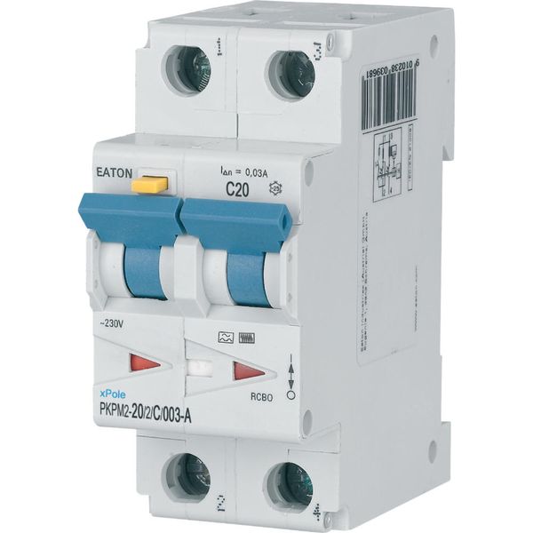 RCD/MCB combination, 20 A, 30 mA, MCB trip characteristic: C, 2p, RCD trip characteristic: A image 13