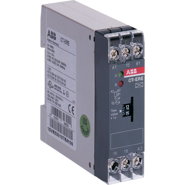 CT-ERE Time relay, ON-delay 1c/o, 3-300s, 110-130VAC image 1
