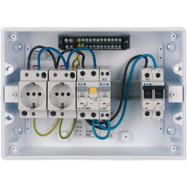 PV DBO 1-phase, 1x RCBO 1x MCB 1x HS 2x socket image 6