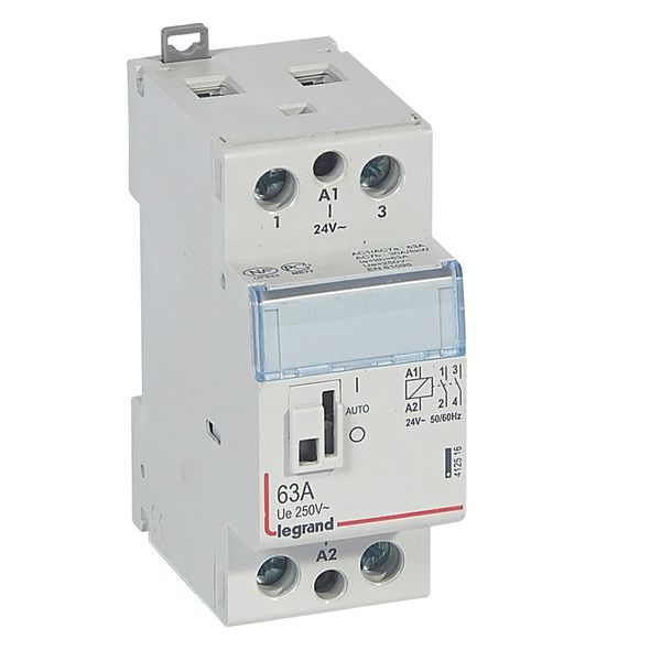 Power contactor CX³ - with 24 V~ coll and handle - 2P - 250 V~ - 63 A image 1