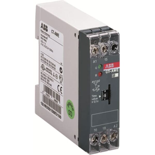 CT-AWE Time relay, impulse-OFF 1c/o, 0.05-1s, 220-240VAC,w/o aux.supply image 2