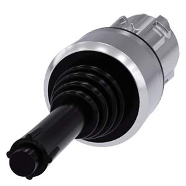 Coordinate switch, 22 mm, round, metal shiny, black, 2 switch positions, horizontal  3SU1050-7BD88-0AA0-Z X90 image 1