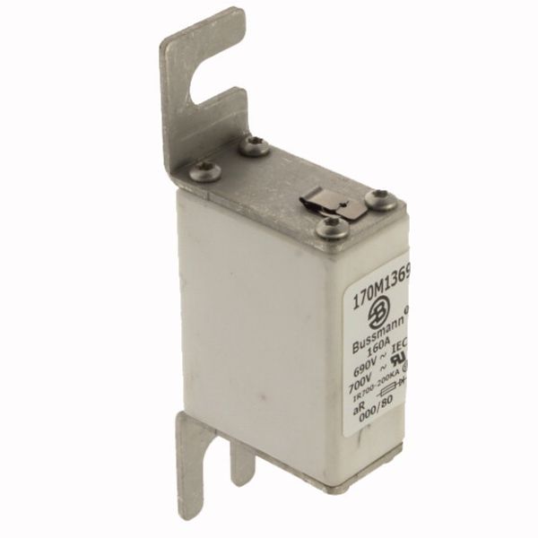 Fuse-link, high speed, 160 A, AC 690 V, DIN 000, 21 x 40 x 100 mm, aR, DIN, IEC, single indicator image 4