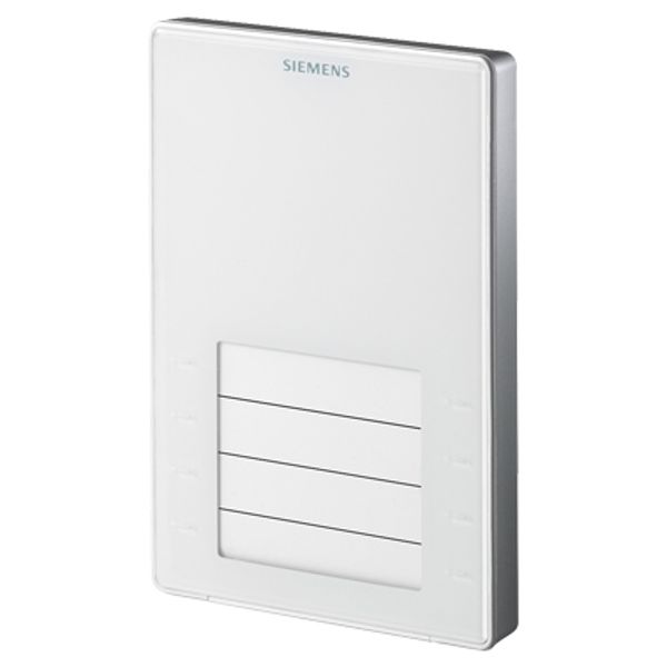 QMX3.P02 - Room operator unit KNX with temperature sensor, configurable touchkeys, LED display, white image 1