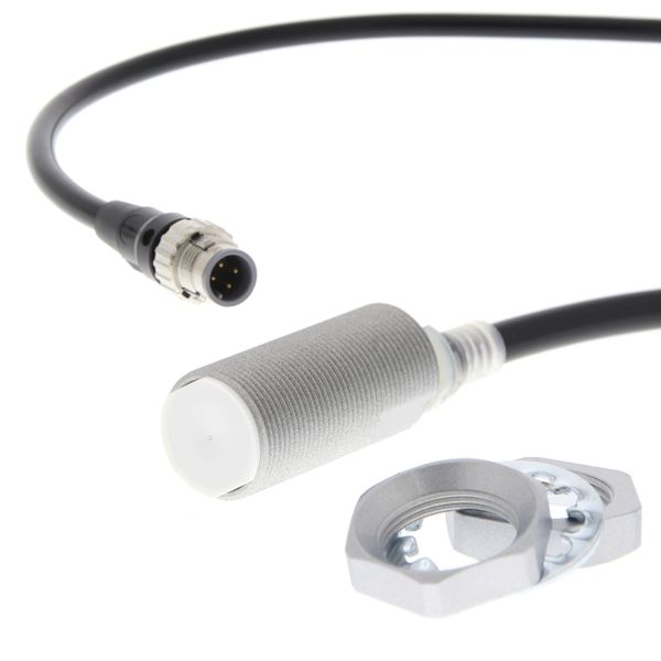 Proximity sensor, inductive, brass-nickel, Spatter-coating, M18, shiel image 2