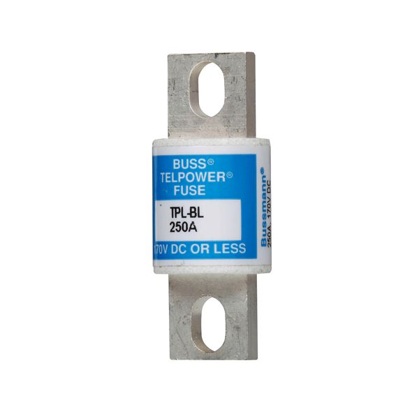 Eaton Bussmann series TPL telecommunication fuse, 170 Vdc, 225A, 100 kAIC, Non Indicating, Current-limiting, Bolted blade end X bolted blade end, Silver-plated terminal image 22