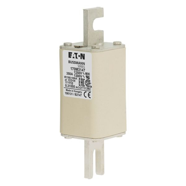 Fuse-link, high speed, 350 A, AC 1250 V, compact size 1, 45 x 45 x 138 mm, aR, DIN, IEC, single indicator image 4