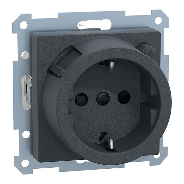 FI-SCHUKO safety socket insert with BRS, anthracite, System M image 1