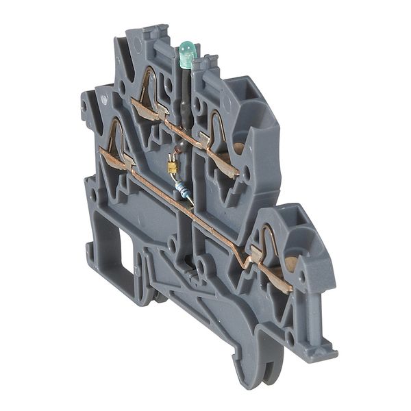 Terminal block Viking 3 - spring - function block - 2 connect - with LED image 2