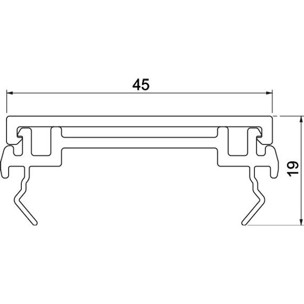 GA-OT45RW Cover Rapid 45-2, aluminium 45x2000 image 2