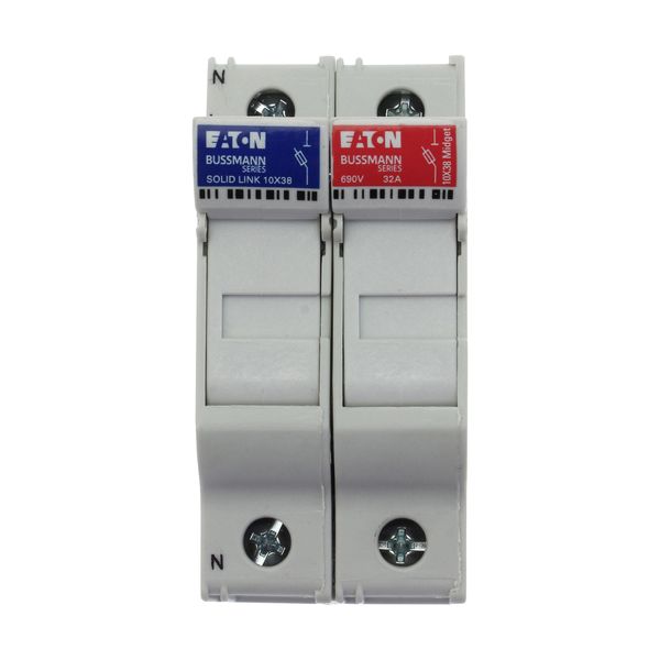 Fuse-holder, LV, 32 A, AC 690 V, 10 x 38 mm, 1P+N, UL, IEC, DIN rail mount image 22