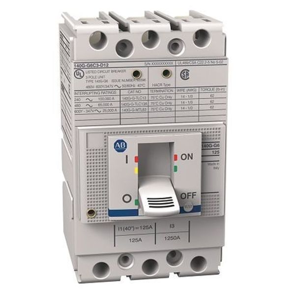 Allen-Bradley, 140G - Molded Case Circuit Breaker, H frame, 100 kA, T/M - Thermal Magnetic, Rated Current 30 A image 1