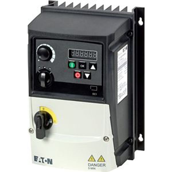 Variable frequency drive, 230 V AC, 1-phase, 2.3 A, 0.37 kW, IP66/NEMA 4X, Radio interference suppression filter, 7-digital display assembly, Local co image 13