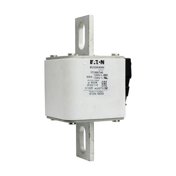 Fuse-link, high speed, 800 A, AC 1250 V, size 3, 76 x 92 x 159 mm, aR, IEC, UL, single indicator image 9