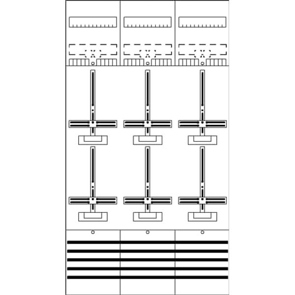 DF39B6 Meter panel, Field width: 3, Rows: 0, 1350 mm x 750 mm x 160 mm, IP2XC image 17