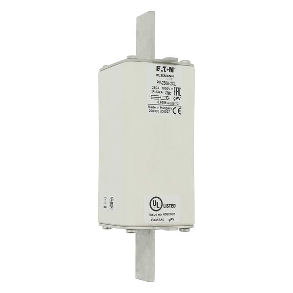 Fuse-link, high speed, 250 A, DC 1500 V, 2XL, 61 x 205 mm, gPV, IEC, UL, with indicator image 9